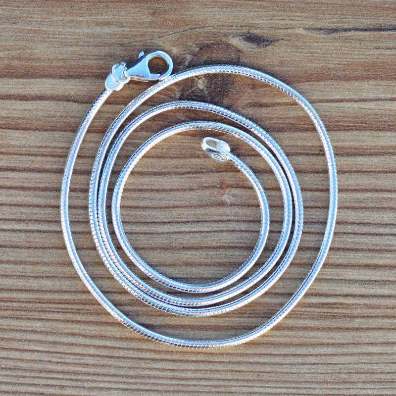 Chaîne maille serpent en argent 2mm 41cm Chaîne maille serpent en argent 2mm 41cm