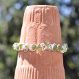 Bracelet argent 32 pierres en péridot vert