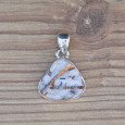 Pendentif goutte argent et pierre Astrophyllite (blanc) (brun) Pendentif goutte argent et pierre Astrophyllite (blanc) (brun)