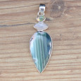 Pendentif goutte en Opale et Pierre de lune (vert) (blanc) Pendentif goutte en Opale et Pierre de lune (vert) (blanc)