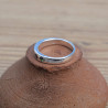 NEW ! Anneau fin mixte en argent et Abalone (multicolore)