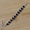 NEW ! Bracelet en argent et 10 pierres trillions en Grenat (rouge)