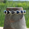 NEW ! Bracelet en argent et 10 pierres trillions en Grenat (rouge)