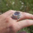 Bague argent pierre ovale facettée en Quartz rose (rose) T56 réglable Bague argent pierre ovale facettée en Quartz rose (rose) T56 réglable