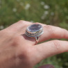 NEW ! Bague argent pierre ovale facettée en Quartz rose (rose)