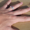 NEW ! Bague triple anneau argent et pierre Amétrine (violet) T52/63