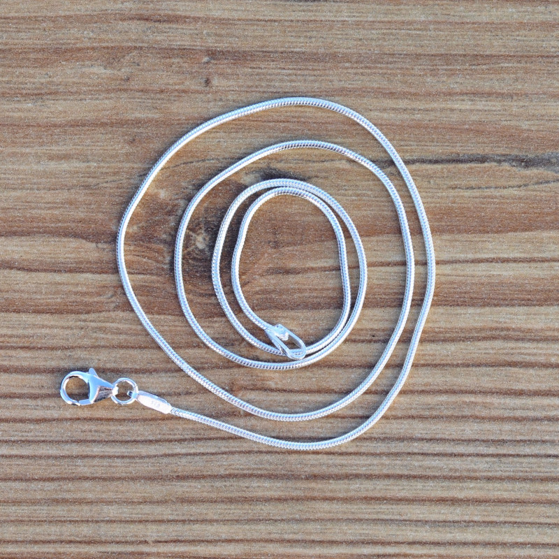 Chaîne maille serpent en argent 1mm 41cm