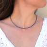 Collier pierres naturelles facettées en Iolite