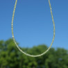 Collier fin pierres naturelles facettées en Péridot