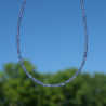 Collier fin pierres naturelles facettées en Iolite