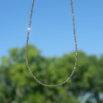 Collier fin pierres naturelles facettées en Pyrite Collier fin pierres naturelles facettées en Pyrite