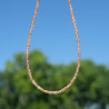 Collier fin pierres naturelles facettées en Pierre de soleil