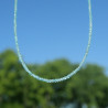 Collier fin pierres naturelles facettées en Apatite