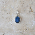 Pendentif ovale argent lisse et pierre Labradorite Pendentif ovale argent lisse et pierre Labradorite