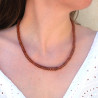 Collier pierres cascade en Grenat Hessonite