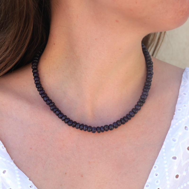 Collier pierres cascade en Améthyste