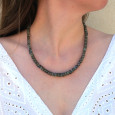 Collier pierres cascade en Labradorite