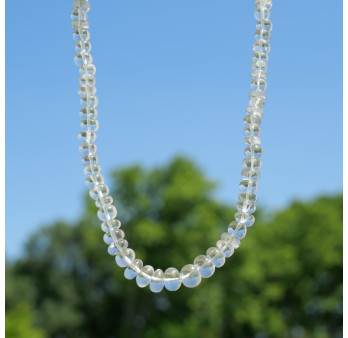 Collier pierres cascade en Prasiolite