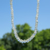 Collier pierres cascade en Prasiolite