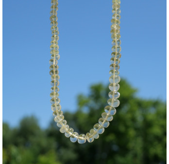 Collier pierres cascade en Quartz lemon