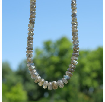 Collier pierres cascade en Labradorite