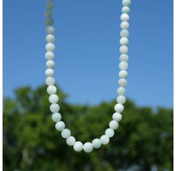 Collier boules Homme pierres Amazonite