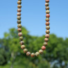 Collier boules Homme pierres Jaspe unakite