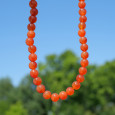 Collier boules Homme pierres Cornaline