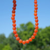 Collier boules Homme pierres Cornaline