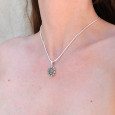 Pendentif fleur 11 pierres facettées en Citrine