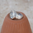 Bague horizontale argent et pierre ovale en Prasiolite T52/57