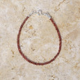 Bracelet fin pierres Grenat facettées fermoir argent