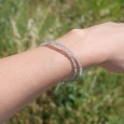 Bracelet 2 rangs pierres facettées en Labradorite