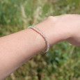 Bracelet fin pierres facettées en Labradorite