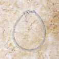 Bracelet fin pierres Prasiolite facettées fermoir argent
