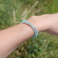 Bracelet 2 rangs pierres fines en Apatite facettées