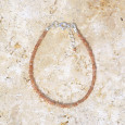 Bracelet fin pierres Pierre de soleil facettées fermoir argent