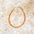 Bracelet fin pierres Cornaline facettées fermoir argent