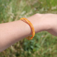 Bracelet 2 rangs pierres fines en Cornaline facettées