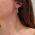 Petites boucles d'oreilles fines argent pierre Cornaline Petites boucles d'oreilles fines argent pierre Cornaline
