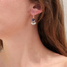 Petites boucles d'oreilles bohèmes argent et Lapis lazuli