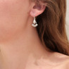 Petites boucles d'oreilles bohèmes argent et Perle de culture