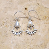 Petites boucles d'oreilles bohèmes argent et Perle de culture
