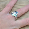 Idee cadeau bague arbre en argent 925 et Abalone