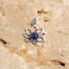 Petit pendentif Lotus argent pierre Lapis lazuli