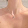 Petit pendentif bohème argent et Pierre de lune