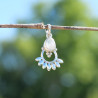 Petit pendentif bohème argent et Pierre de lune