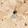 Petit pendentif bohème argent et Onyx noir