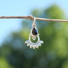 Petit pendentif bohème argent et Onyx noir