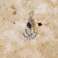 Petit pendentif bohème argent et Grenat